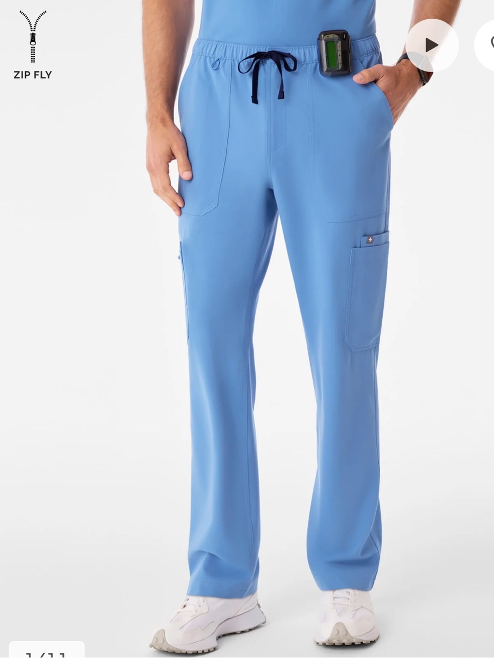 Figs Men's Cairo Straight-Leg Scrub Pants - Ceil Blue sz M